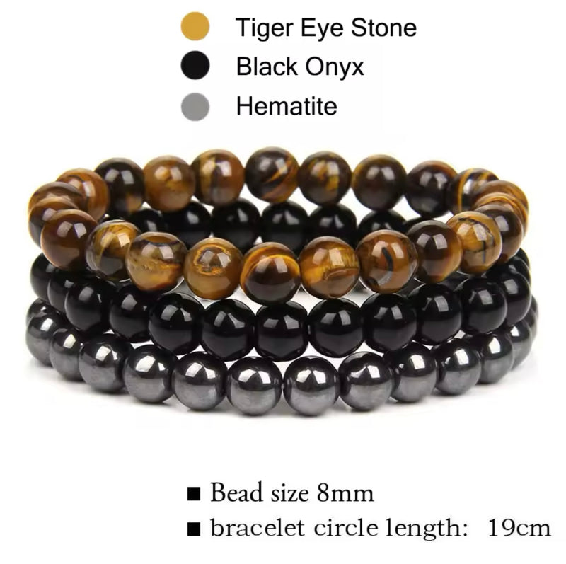 Tiger Eye Hematite Cyrstal Bracelet Bundle