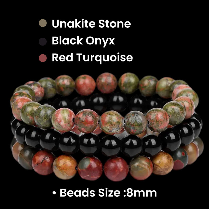 Red Turquoise Cyrstal Bracelet Bundle