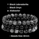 Black Labradorite Cyrstal Bracelet Bundle