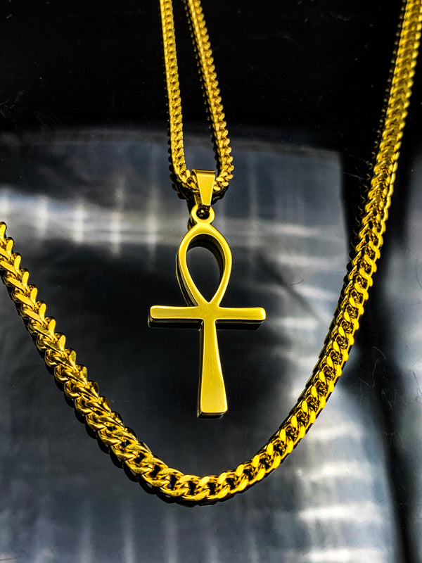 Franco Ankh Gold Chain Bundle