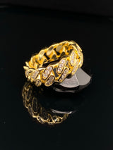 Iced Cuban Gold Ring