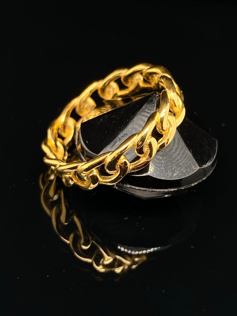 Sterling Silver / Gold Vermeil Cuban Ring