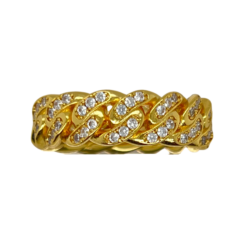 Iced Cuban Gold Ring