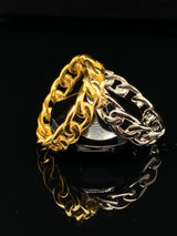 Sterling Silver / Gold Vermeil Cuban Ring